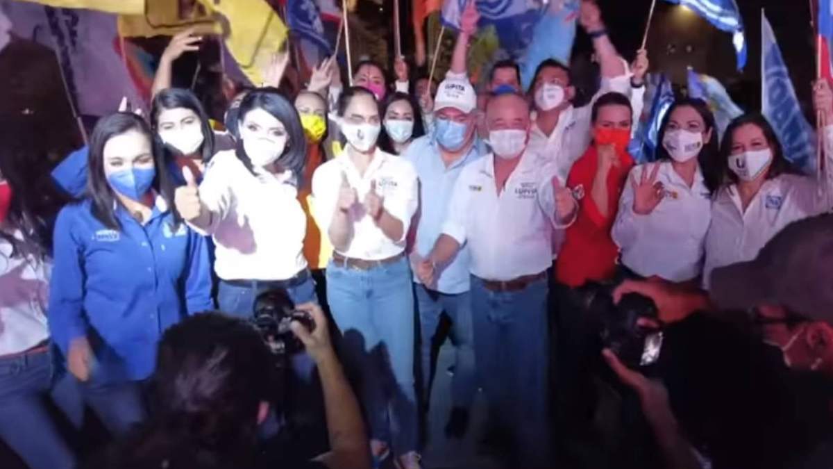 Eva María fue la única candidata que en su cierre hizo mención al la presencia del crimen organizado en el estado
