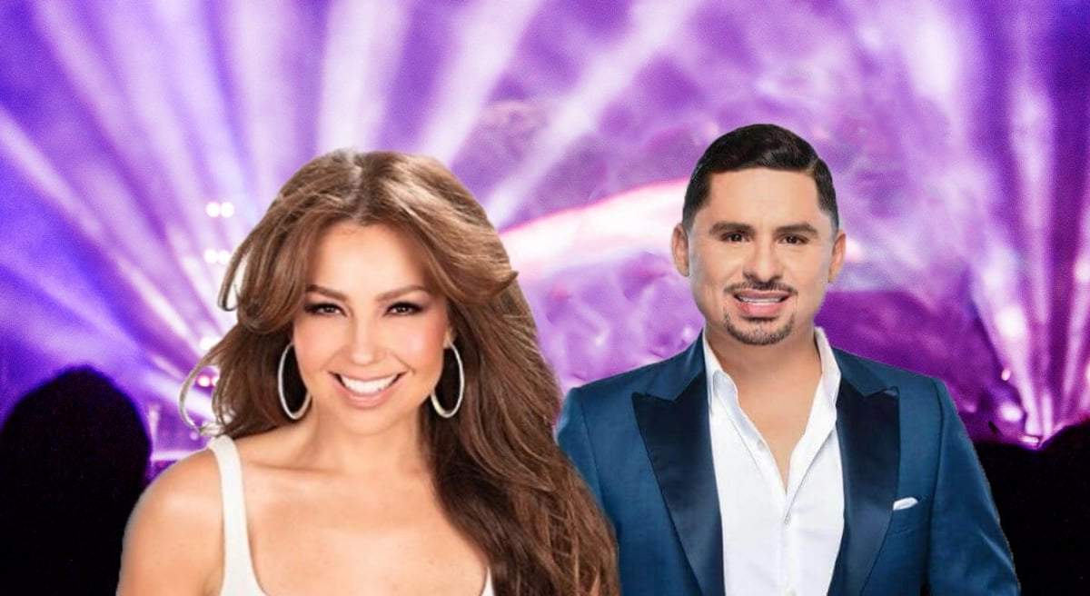 Larry Hernández y Thalía. Fuente: (Instagram)