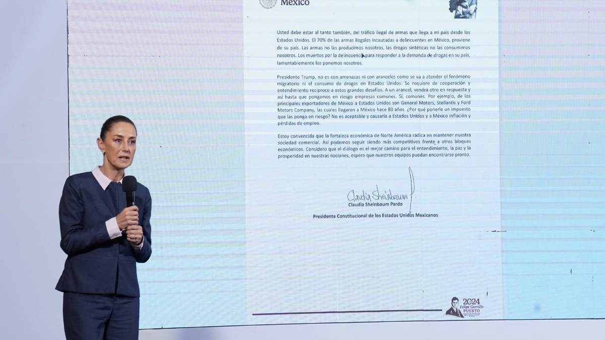Sheinbaum mostró la carta que envió a Trump