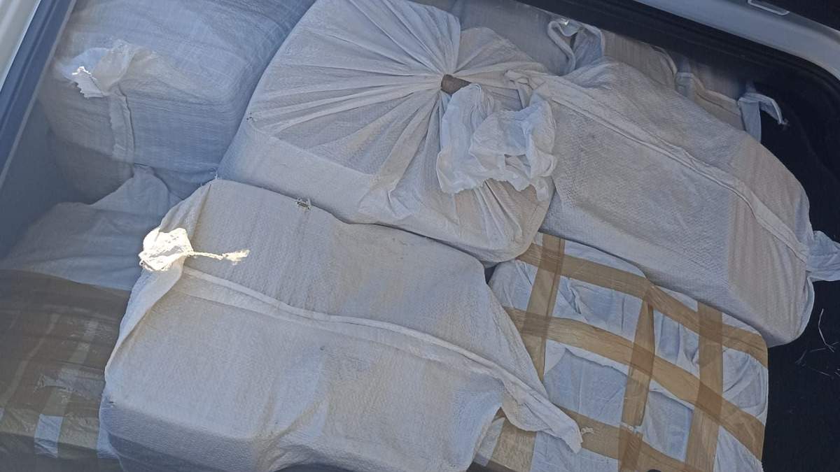La droga en el interior del vehículo
