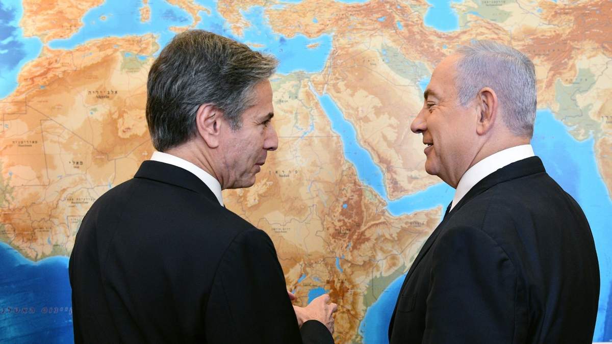 Antony Blinken y Benjamín Netanyahu en Israel  @netanyahu