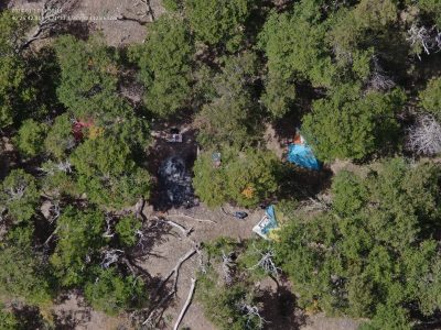 Utilizan drones en el Parque Nacional Lanín para detectar fogones en lugares no habilitados