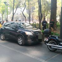 Embiste dos veces a policía para evitar que le pusiera el inmovilizador (Video)