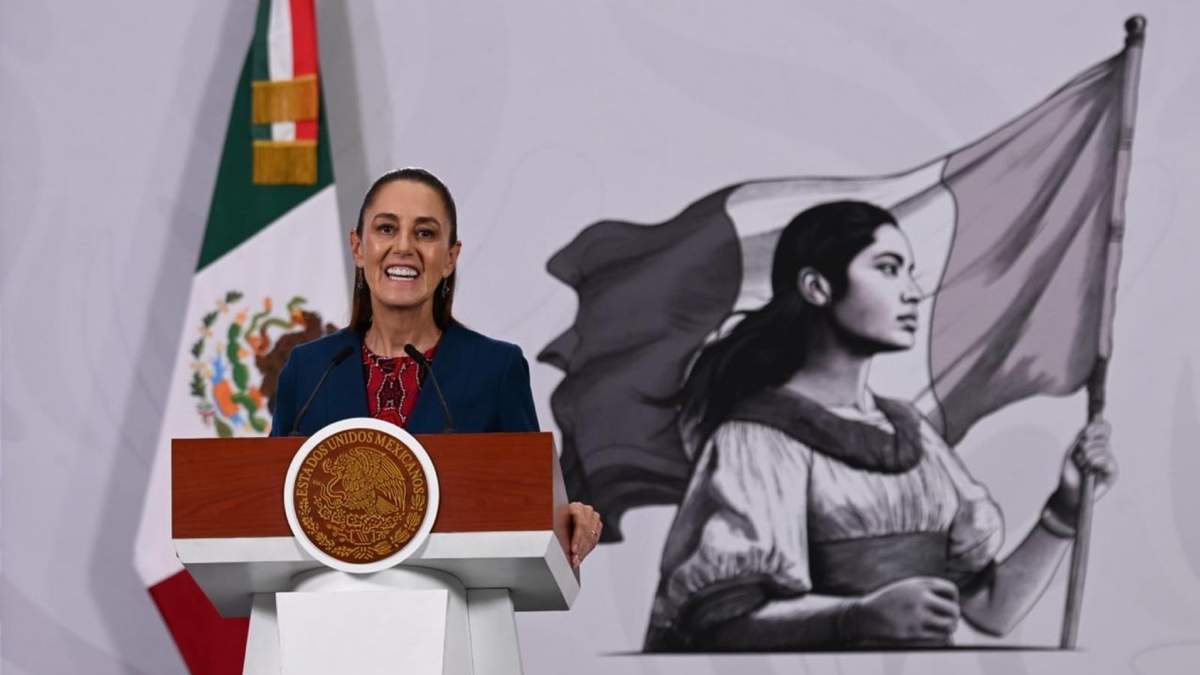 La presidenta Claudia Sheinbaum en la mañanera