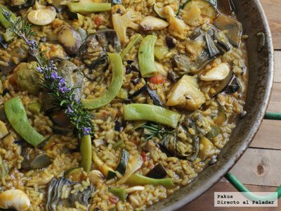 Espectacular paella de verduras