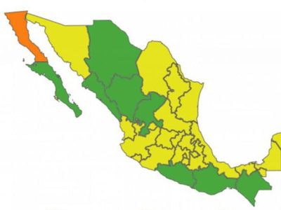 Así quedó el semáforo del 11 al 17 de octubre: 1 estado en naranja, 22 en amarillo y 9 en verde