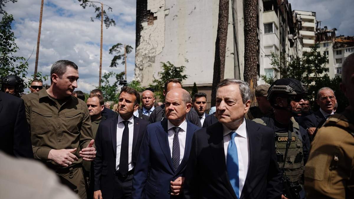 Macron, Scholz y Draghi recorren Ucrania