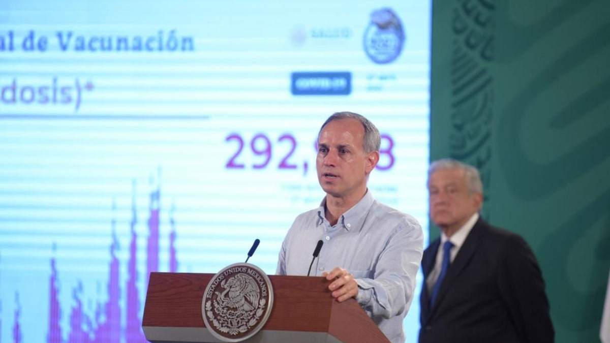 Hugo López-Gatell en la conferencia matutina del presidente Andrés Manuel López Obrador