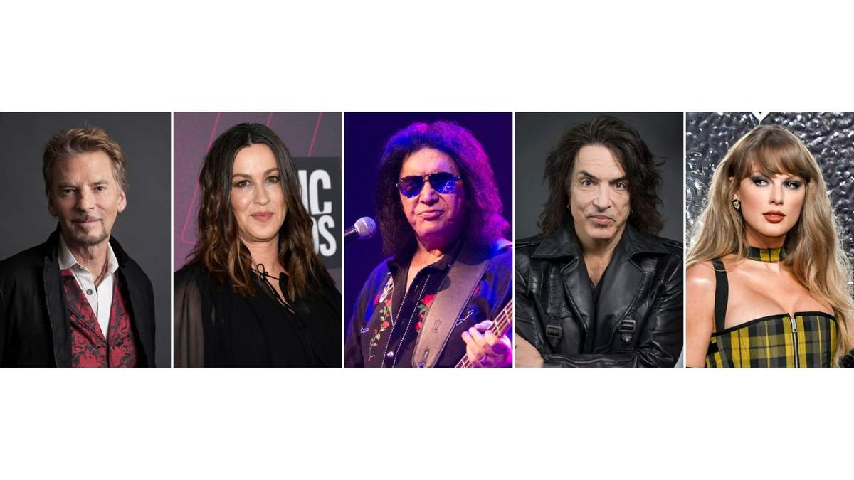 Kenny Loggins, Alanis Morissette, Gene Simmons, Paul Stanley y Taylor Swift