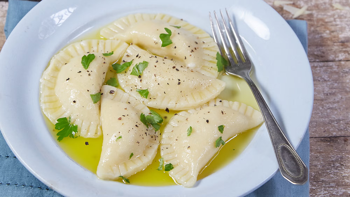 Pierogis de papa y queso. Fuente: (Instagram)