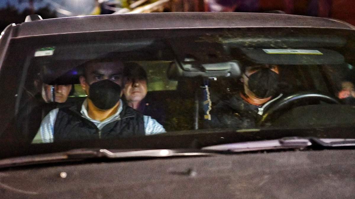 Jesús Murillo Karam durante su traslado al Reclusorio Norte