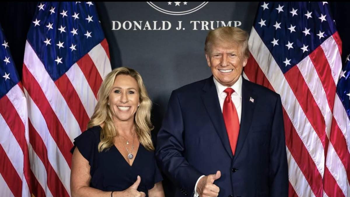 Marjorie Taylor Greene y Donald Trump