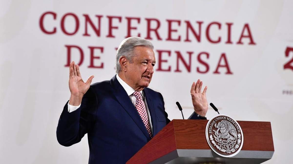 El presidente durante su conferencia de prensa