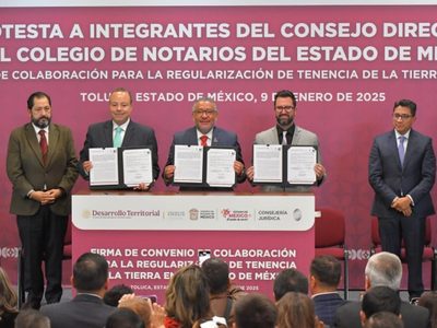 Hijo de Humberto Benítez Treviño asume el Colegio de Notarios de Edomex