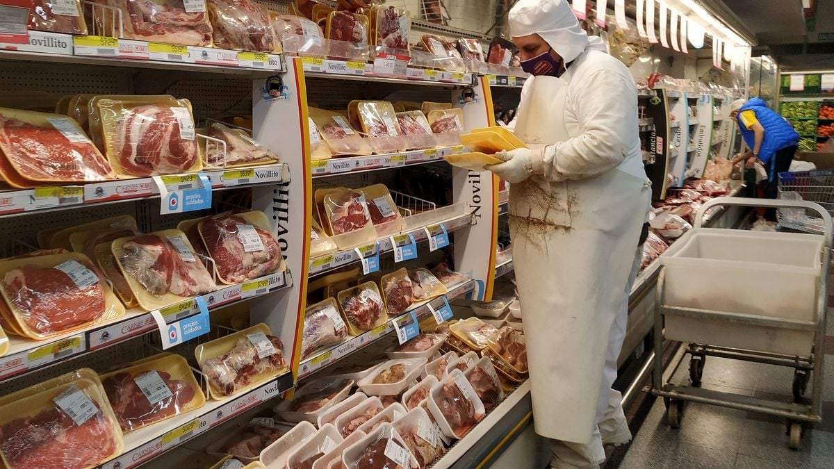 Venta de carne. Fuente: (Twitter)