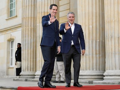 Guaidó llegó sorpresivamente a Colombia