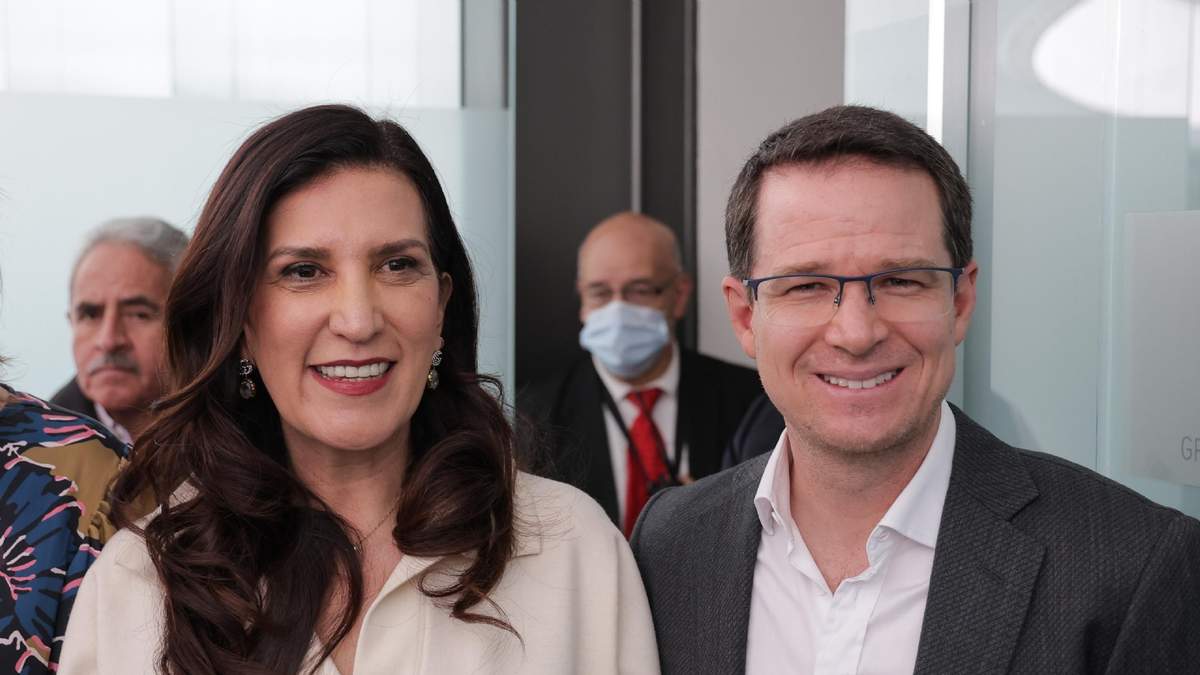 Kenia López Rabadán y Ricardo Anaya, este miércoles en el Senado