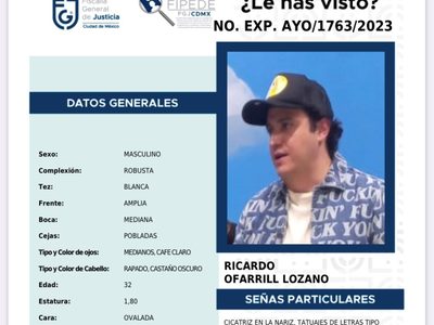 Fiscalía de CDMX reporta como desaparecido al standupero Ricardo O’Farrill