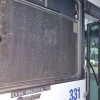 Atacaron a piedrazos a un colectivo en Centenario y una pasajera resultó herida