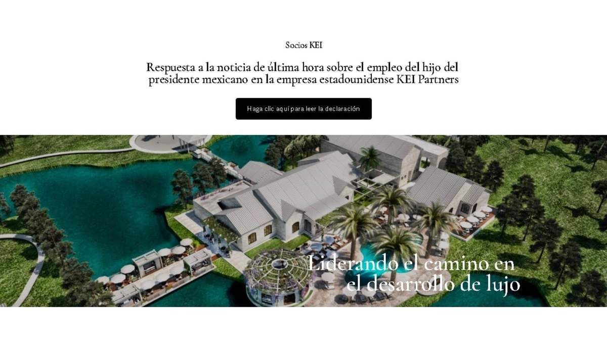 KEI Partners emitió un pronunciamiento sobre el hijo de AMLO y su página web