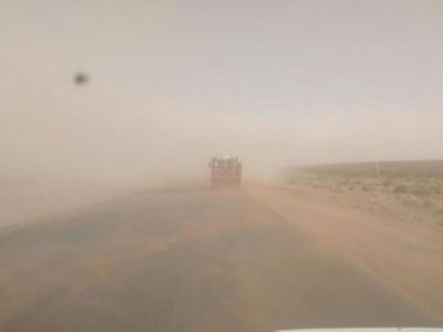 Atención: visibilidad reducida por el viento entre Arroyito y Senillosa