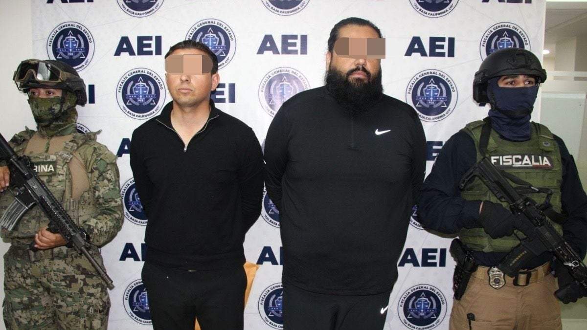 Emmanuel Aurelio y Christian Pablo, presuntos líder del llamado "cártel inmobiliario" en Tijuana, Baja California