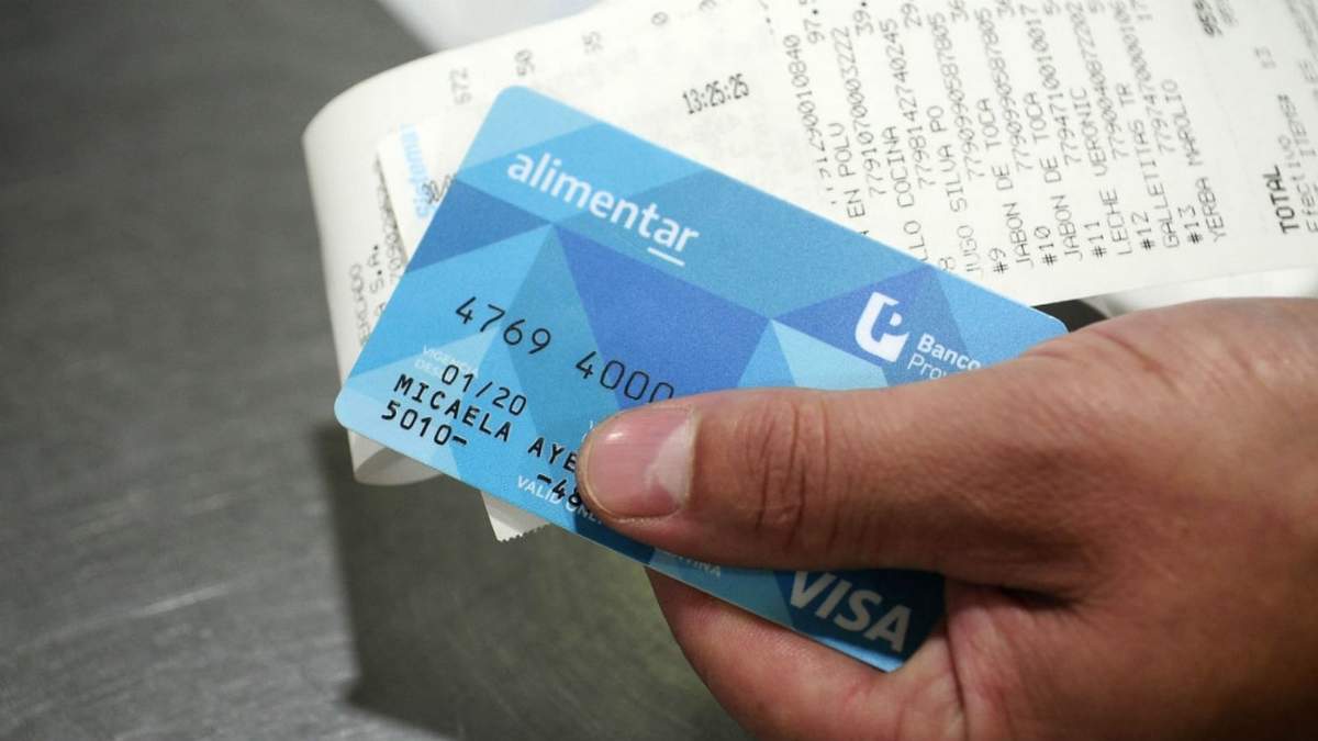 Tarjeta Alimentar. Fuente: (Twitter)