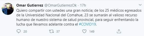Tuit de Omar Gutiérrez