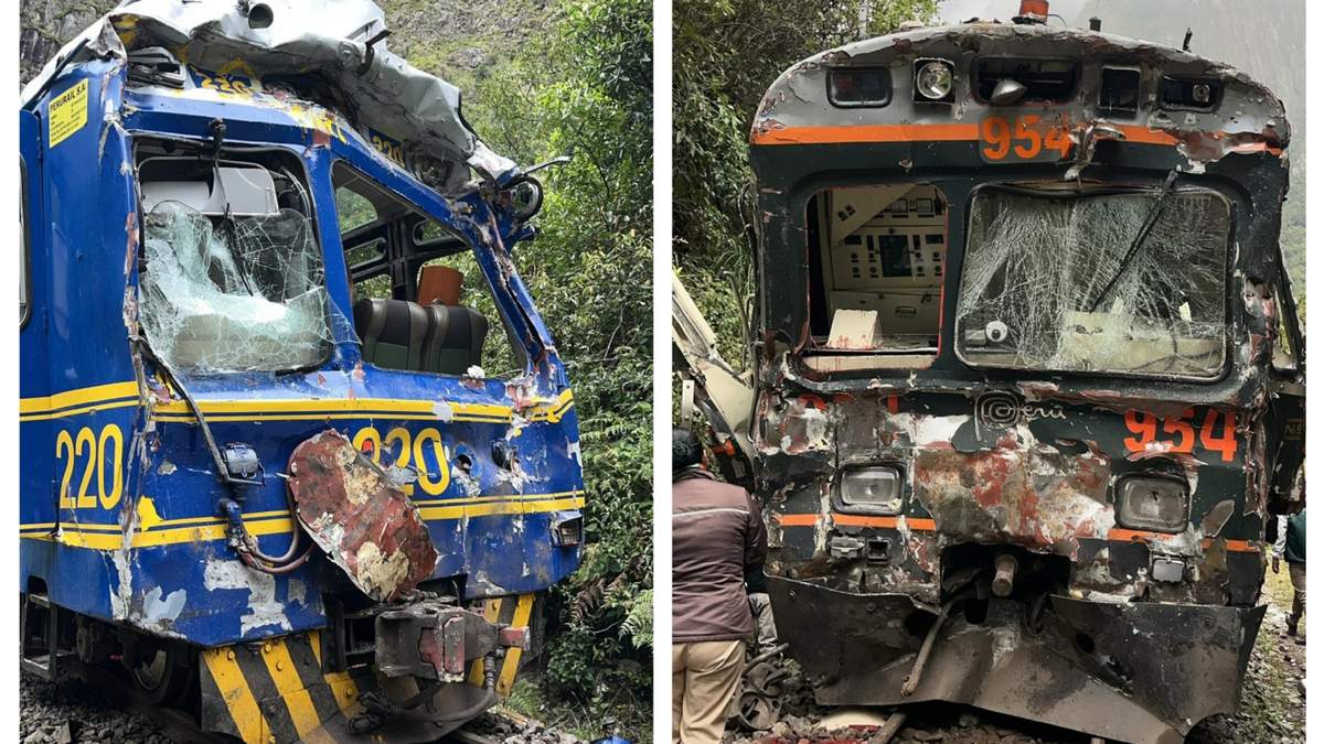 Los trenes involucrados en el accidente