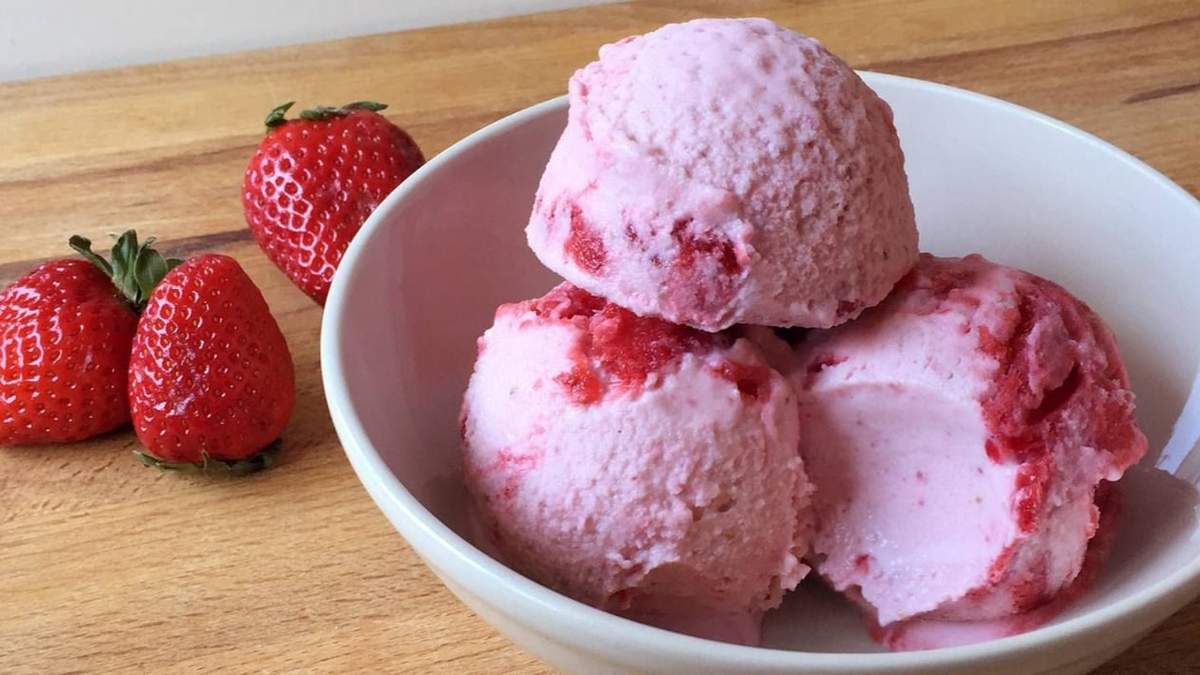 Helado de frutilla. Fuente: (Instagram)
