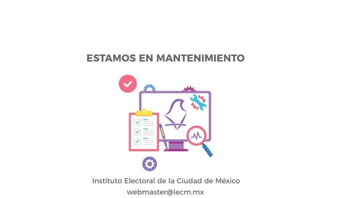 Mensaje en la página del IECM