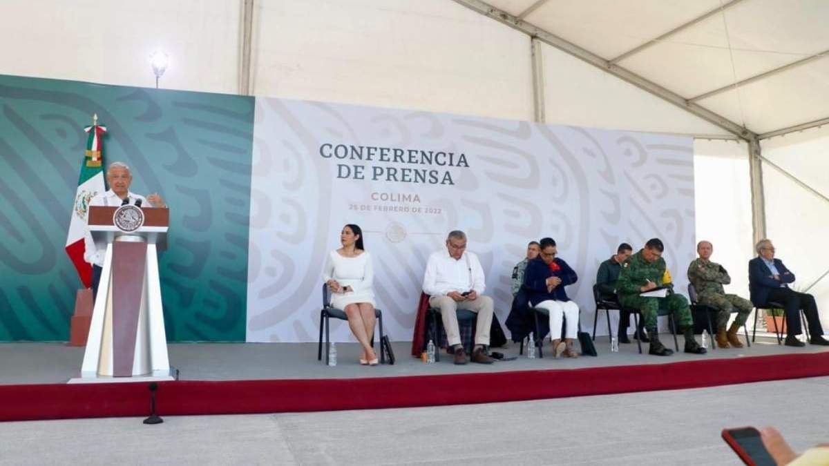 El presidente López Obrador en Colima