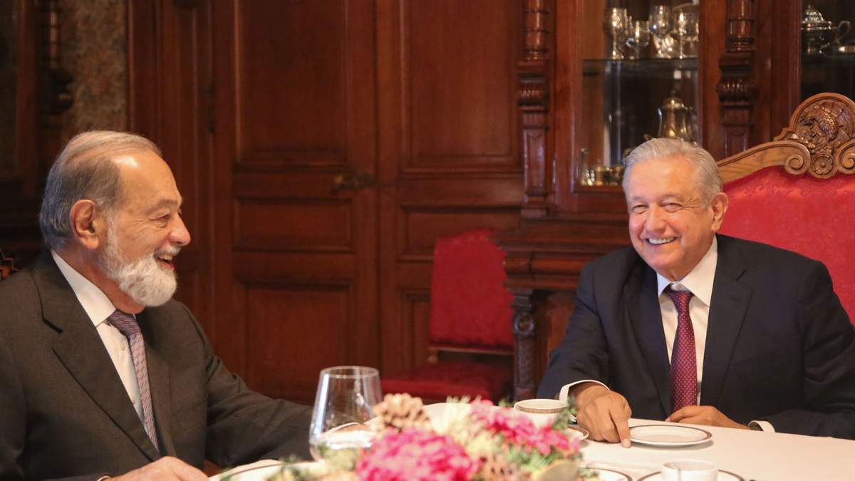 Carlos Slim y el presidente Andrés Manuel López Obrador