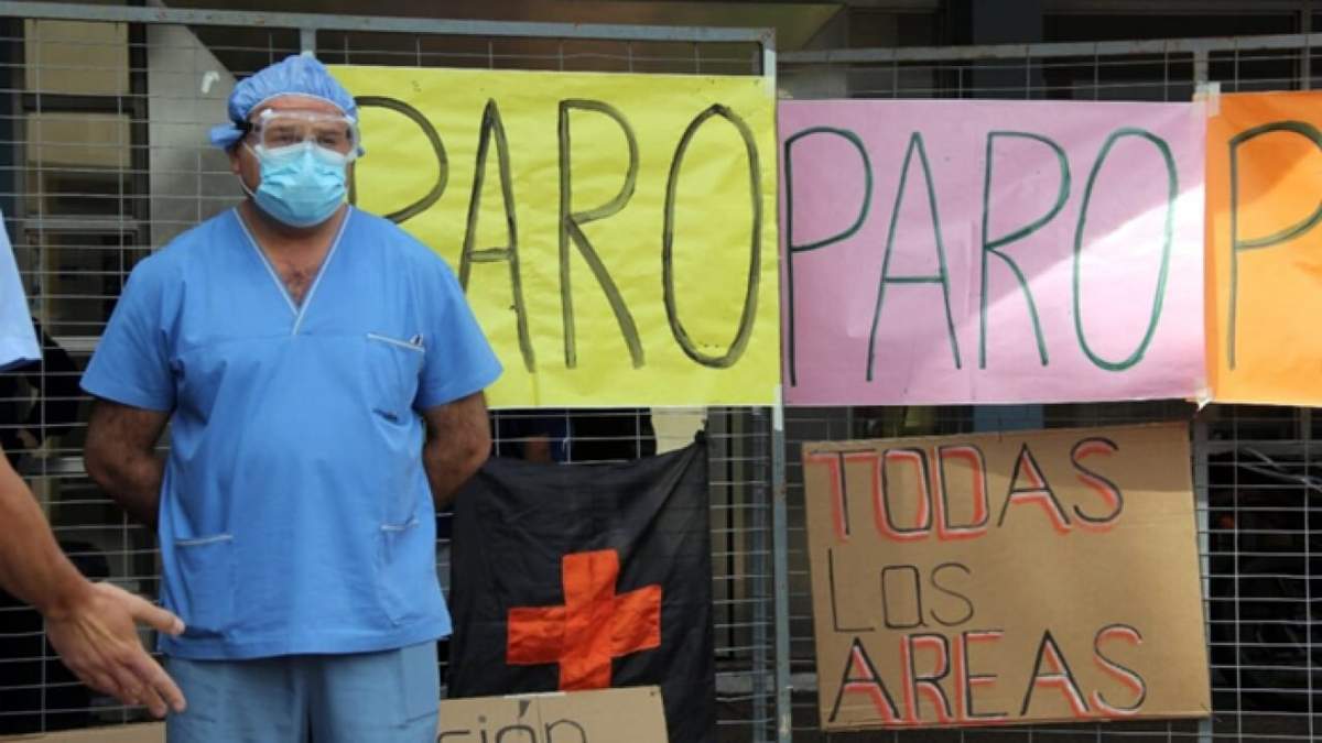 Paro de la Federación de Asociaciones de Trabajadores de la Sanidad Argentina. Fuente: (Twitter)