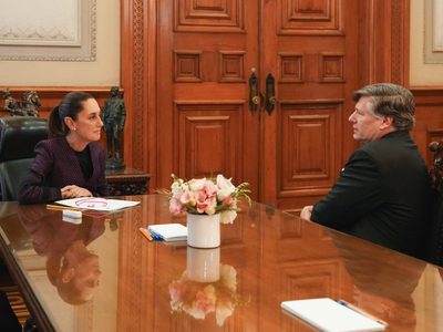 Sheinbaum y Landau abordan “diversos temas” de la relación México-EU