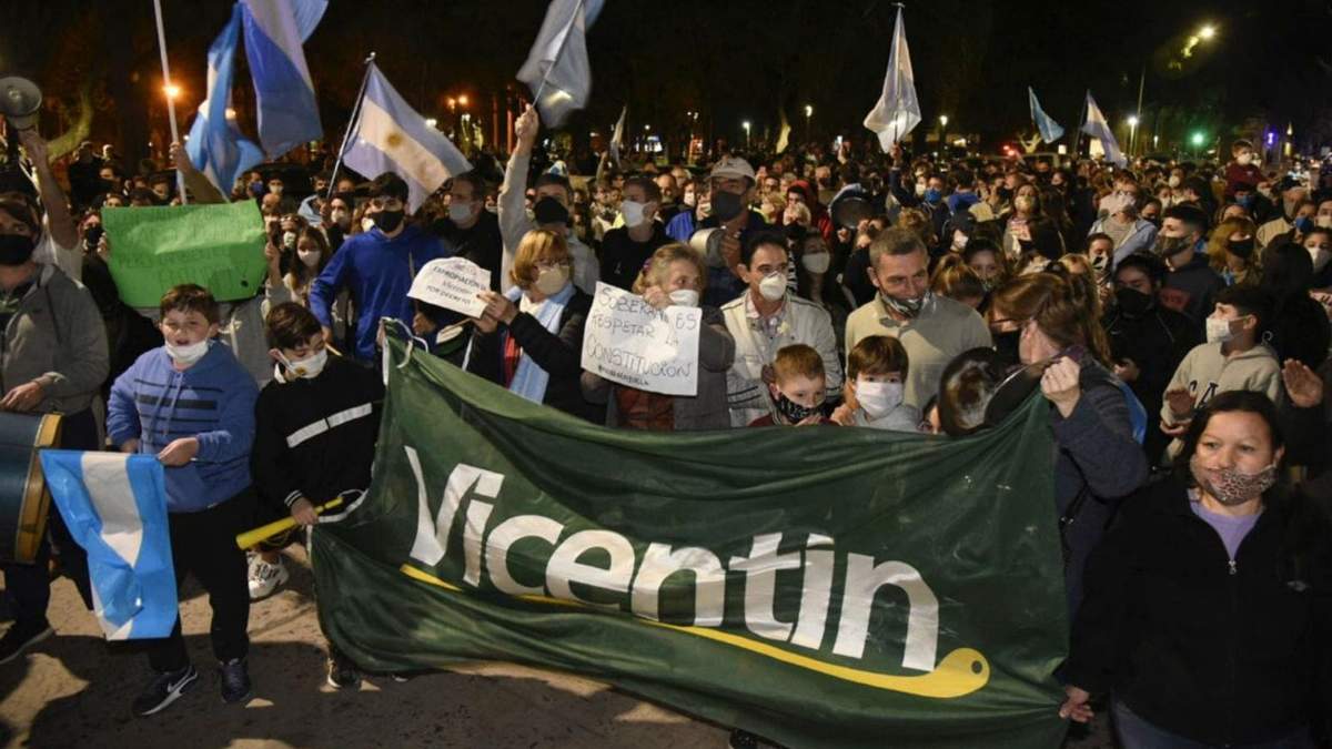 Marcha contra la intervención de Vicentín. Fuente: (Instagram).