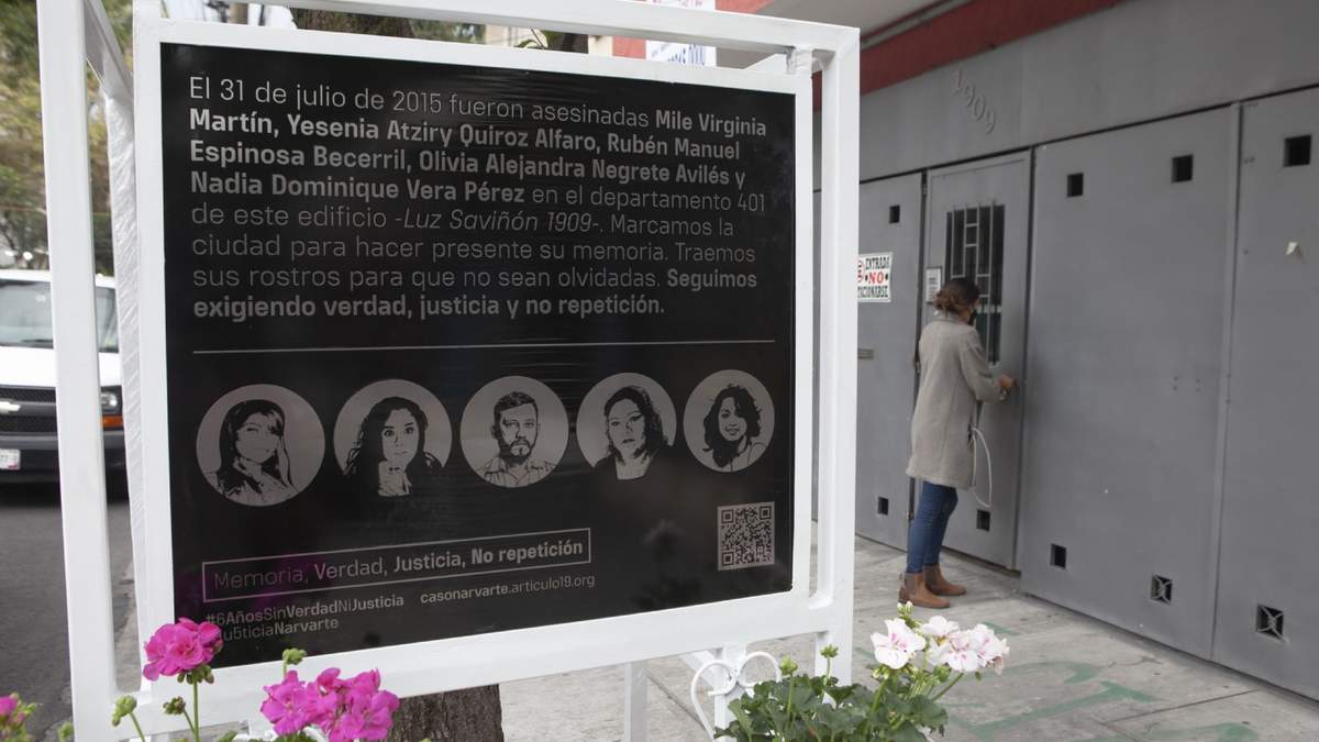Placa por el caso Narvarte