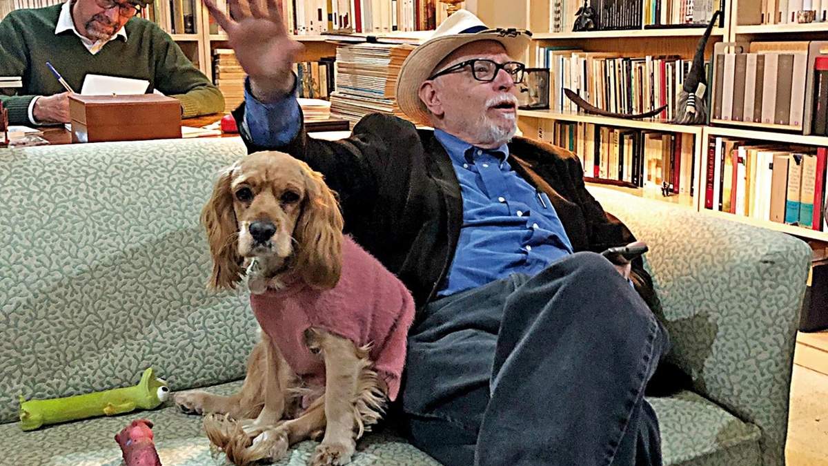 David Huerta en la casa del editor Federico de la Vega (2021)