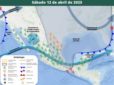 Frente frío 38 y masa de aire frío impactarán este fin de semana; heladas en los siguientes estados