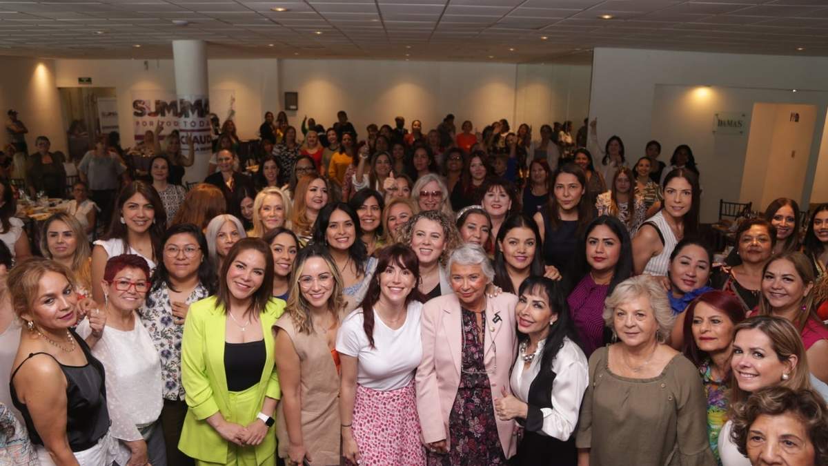 Sánchez Cordero en el evento de apoyo a Claudia Sheinbaum
