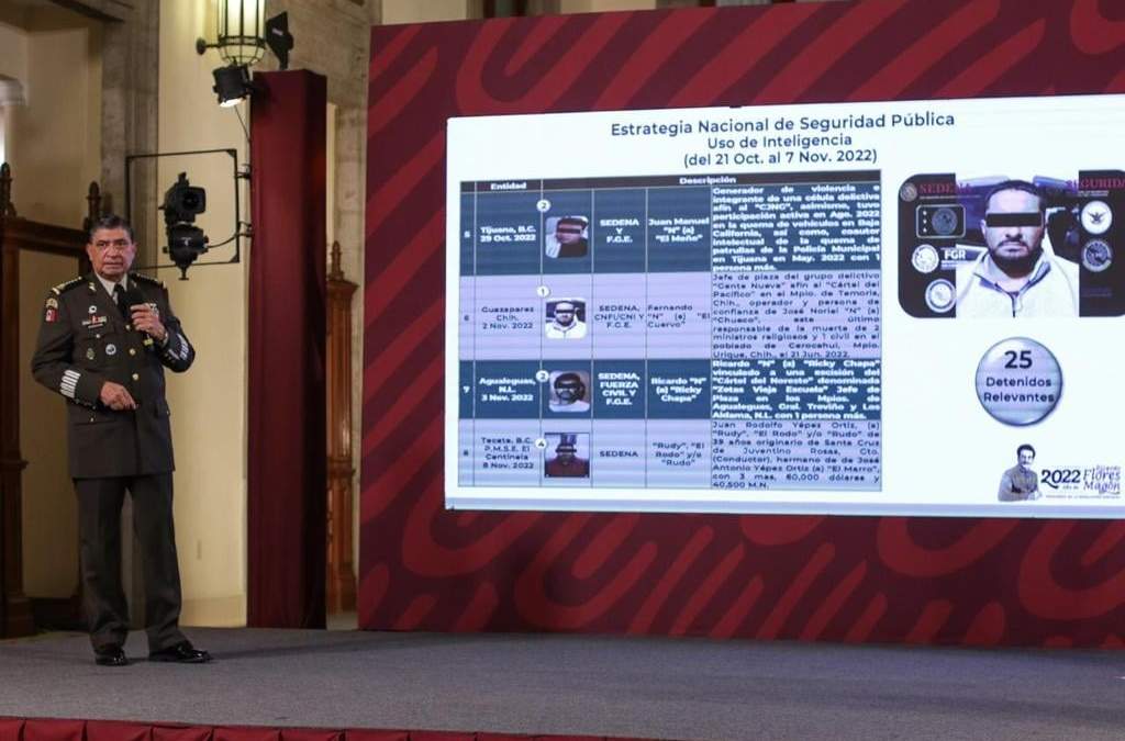 El general Sandoval informa sobre la detención de "Rudy"