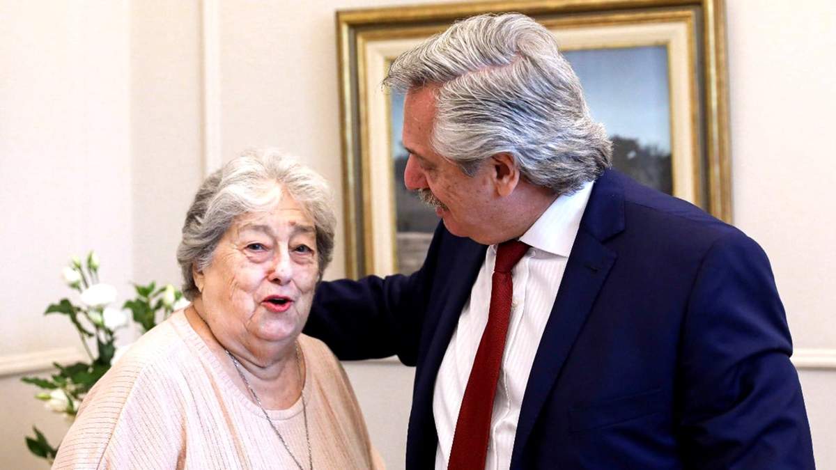 Hebe de Bonafini y Alberto Fernández. Fuente: (Twitter)