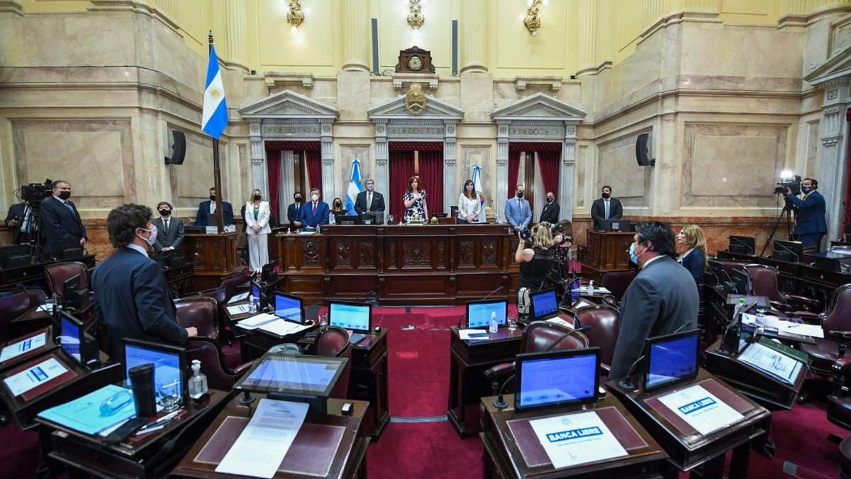 Sesión en el Senado de Argentina