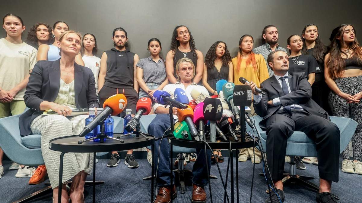 Nacho Cano en conferencia de prensa el 9 de julio