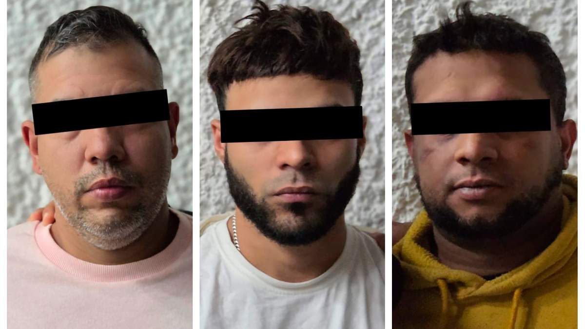 Los tres sujetos detenidos