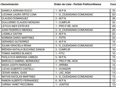 Escrutinio definitivo: cómo quedaron la Legislatura y el Concejo Deliberante de Neuquén capital
