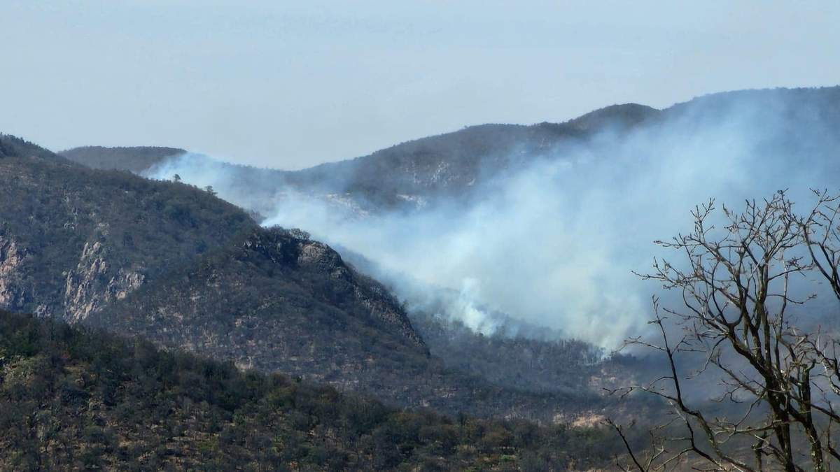 El incendio en la Sierra de Santa Rosa, en Guanajuato