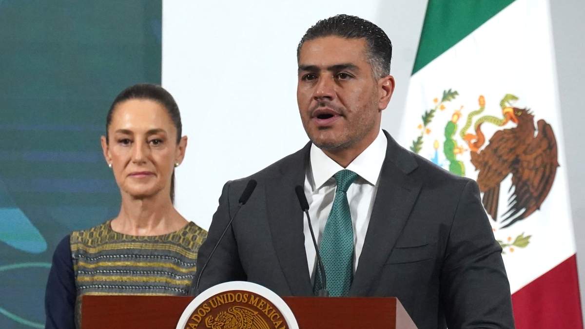 El secretario de Seguridad, Omar García Harfuch, en la conferencia presidencial matutina de este 10 de junio de 2025
