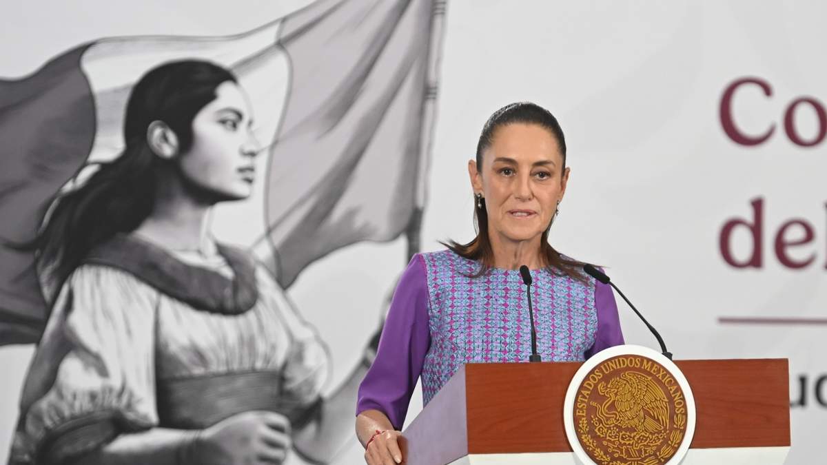 La presidenta Claudia Sheinbaum en la conferencia matutina de Palacio Nacional, el jueves 30 de abril de 2026