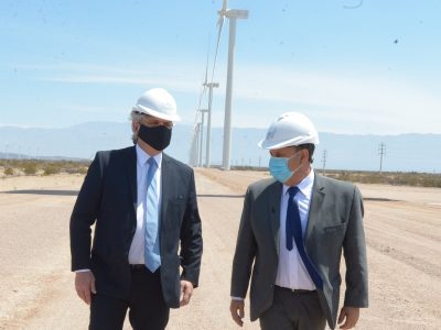 Alberto Fernández vistió las instalaciones del Parque Eólico Arauco SAPEM